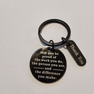 Black Inspirational Keychain